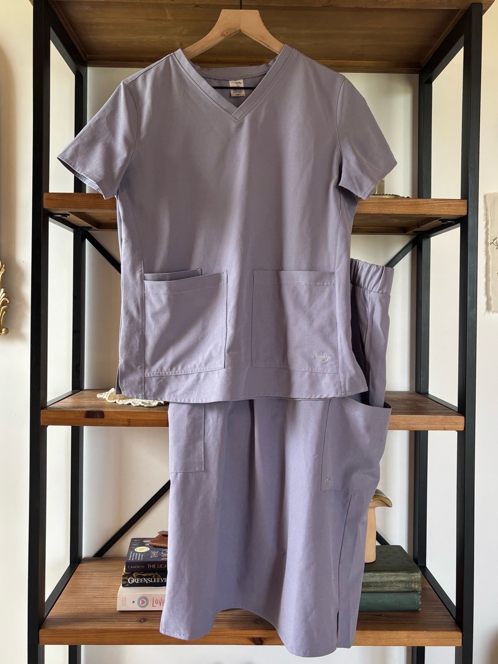 C Saucy Purple Frost Scrub Set Small Top, Medium Skirt!